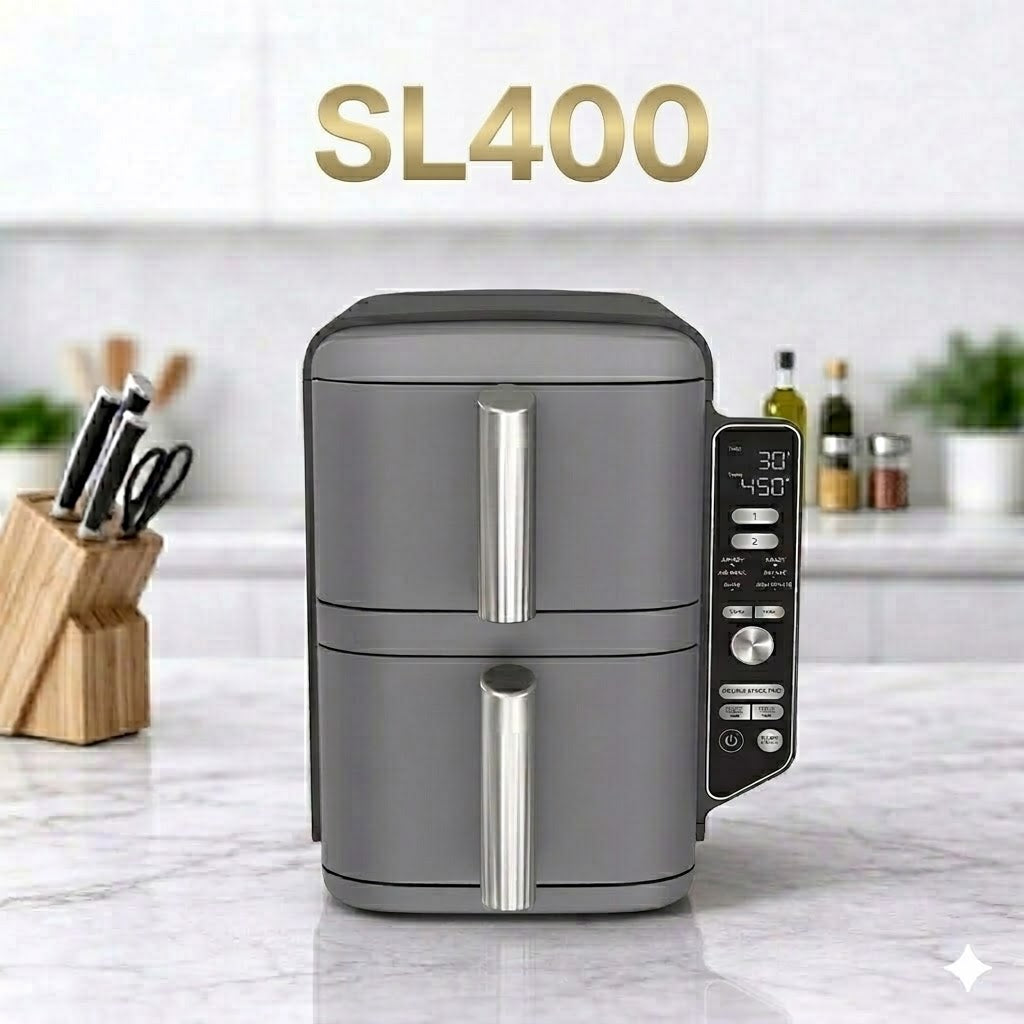 Frytkownica powietrzna SL400 DoubleStack XL z 2 koszami, przygotowanie 4 dań